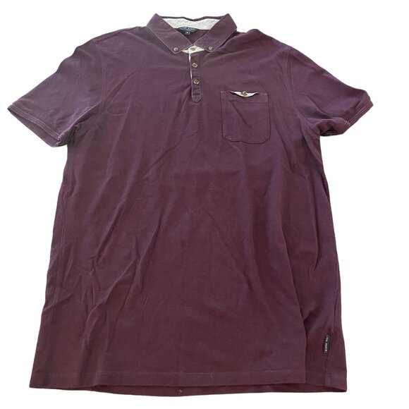 Ted Baker Other - Ted Baker London Men's Pocket Knit Polo SS Shirt Burgundy Size 6
